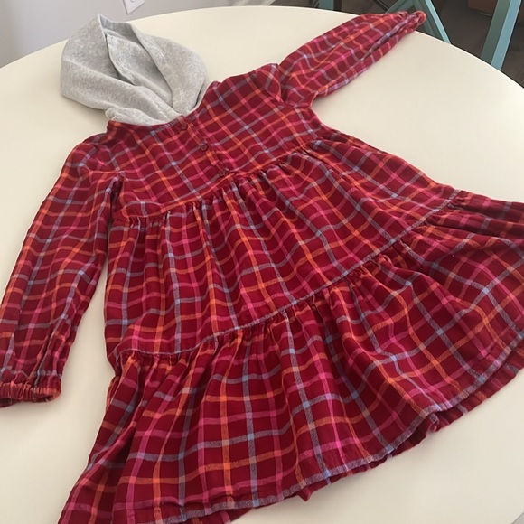 Tucker + Tate Red-Blue-Orange-Gray Long Sleeve Flannel Pullover Dress- Girls 6 - Picture 10 of 10